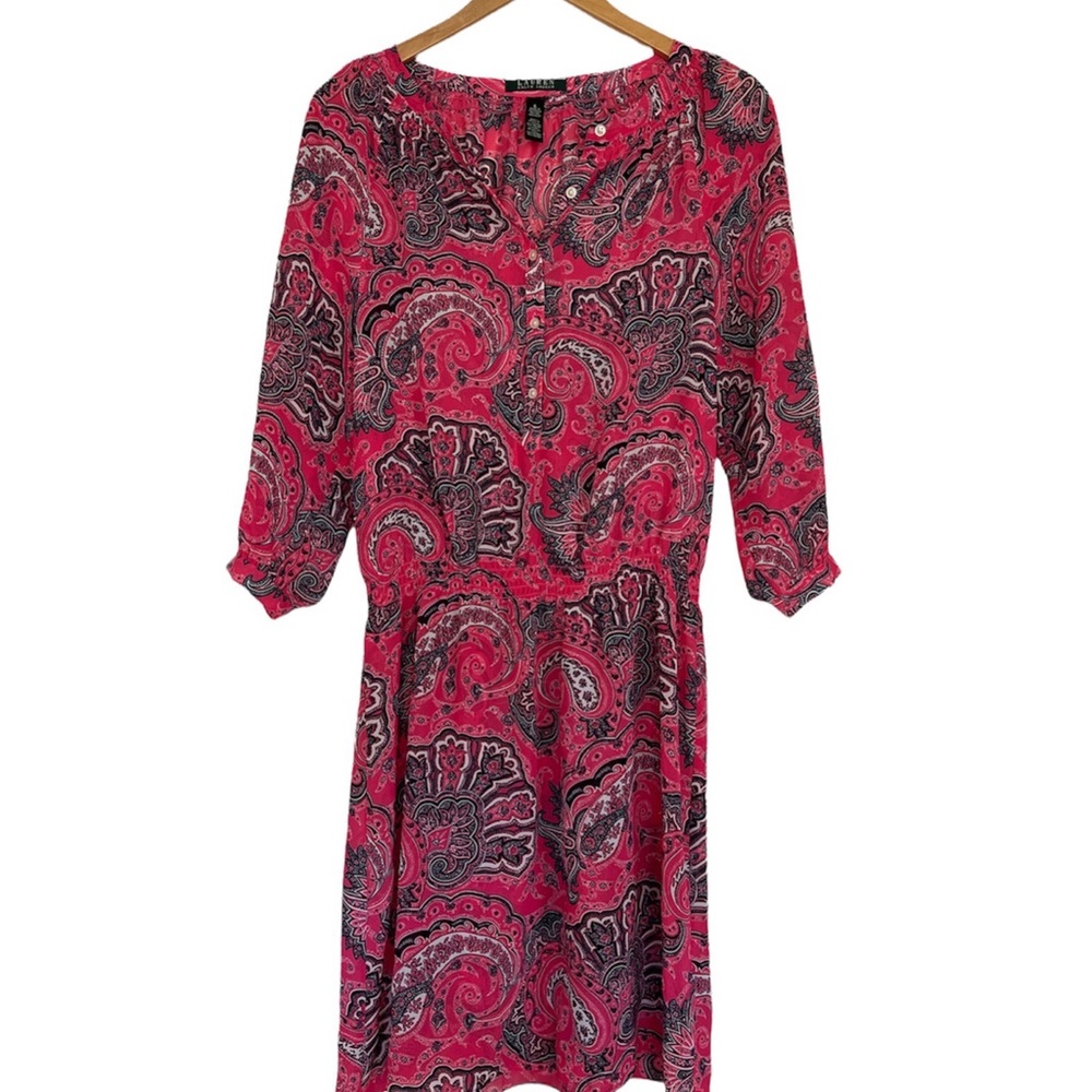 Lauren Ralph Lauren Pink Paisley print dress size 6